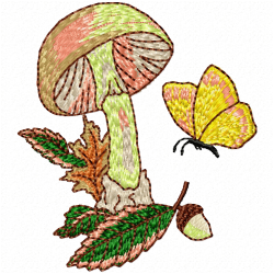 Mushroom Embroidery Design 5